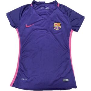 2016 2017 FC Barcelona away Purple Women’s Nike Dri-Fit Jersey Shirt Top